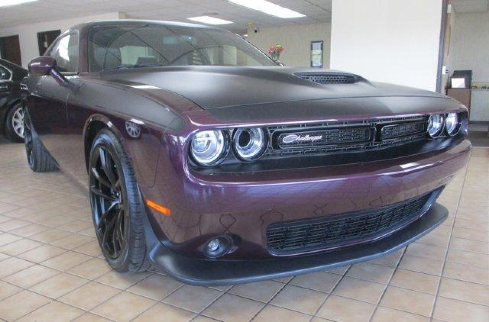 2021 Hellraisin /Black Dodge Challenger R/T Scat Pack (2C3CDZFJ6MH) with an 8 6.4 L engine, Manual transmission, located at 3240 Washington Blvd., Ogden, 84401, (801) 621-7177, 41.204967, -111.969994 - My oh my, Sherm's Store has out done itself again. This kind of eye candy is barely legal and certainly not for the faint of heart. See caution / warning label below:***2021 DODGE CHALLENGER SCAT PACK PLUS 392 CU IN. WITH T/A PKG. ***This Hellraisin purple beast pumps out a whopping 485 horse power. - Photo#0