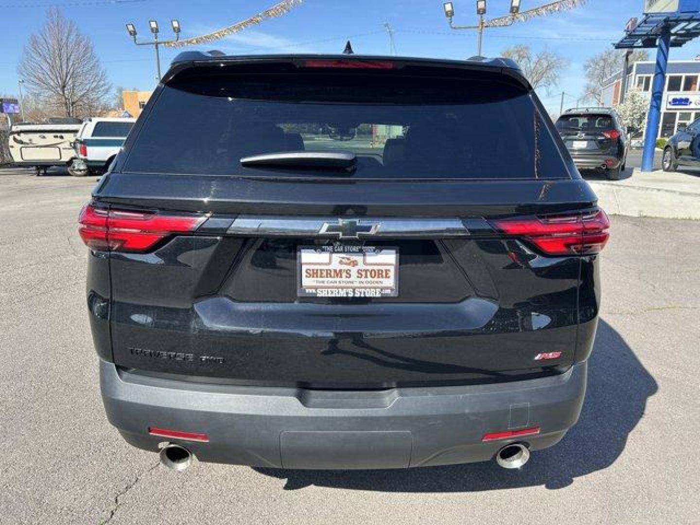 2023 Mosaic Black Metallic /Jet Black/Spice Red Chevrolet Traverse (1GNEVJKW0PJ) with an 6 3.6L engine, Automatic transmission, located at 3240 Washington Blvd., Ogden, 84401, (801) 621-7177, 41.204967, -111.969994 - *2023 Chevrolet Traverse AWD 4dr RS*Loaded, low miles, one owner and super clean. All service done at Chevy dealer.Dual sunroof, leather, heated front seats, heated steering wheel, heated power folding side mirrors, all-weather floor mats, power lift gate with programmable height, Bose sound system - Photo#5