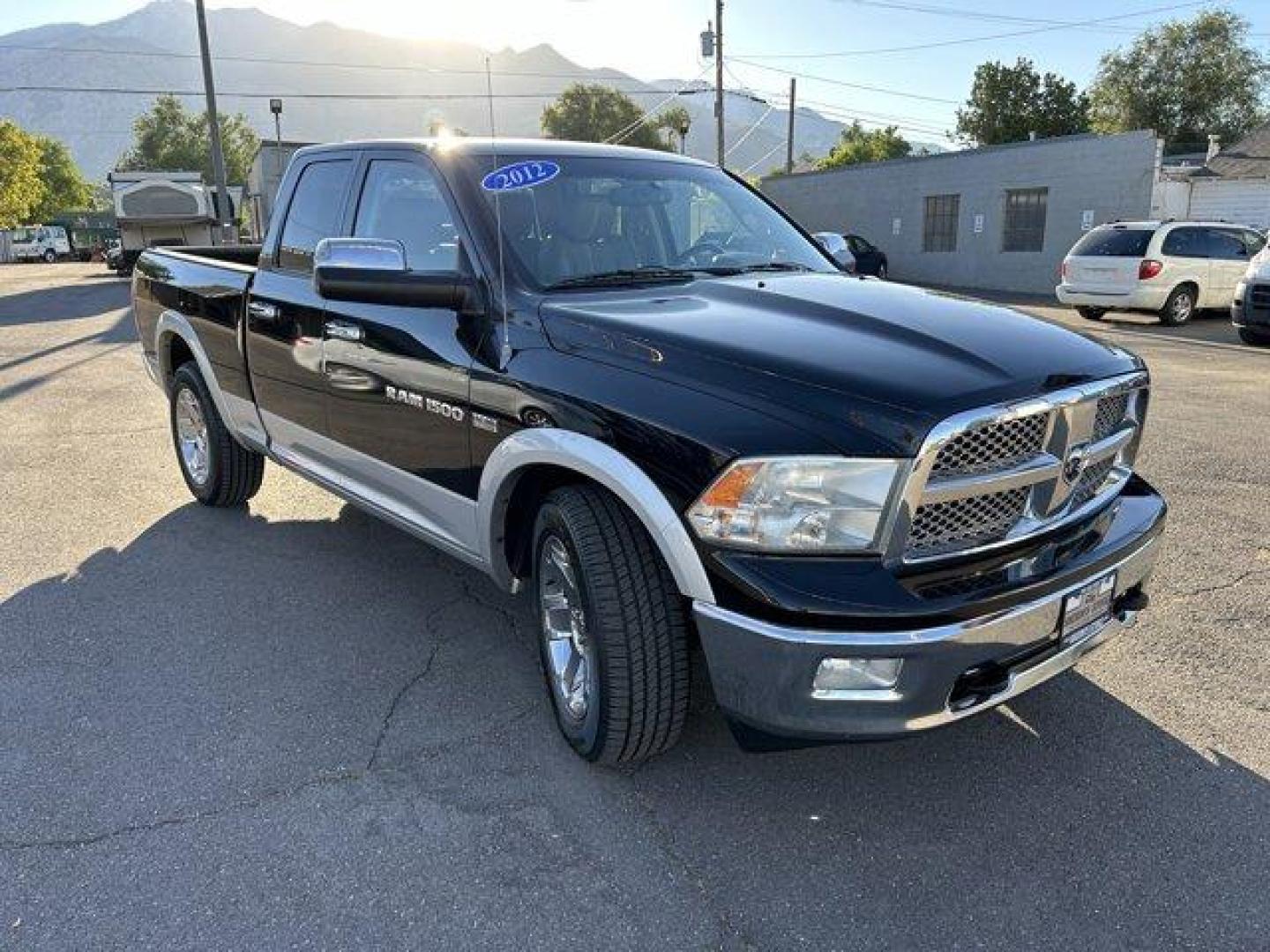 2012 Black/Silver /Tan/Brown Ram 1500 (1C6RD7JT3CS) with an 8 5.7L engine, Automatic transmission, located at 3240 Washington Blvd., Ogden, 84401, (801) 621-7177, 41.204967, -111.969994 - *2012 Ram 1500 Laramie*This is an excellent truck! It drive great! Here's some highlights:Its got a *5.7L Hemi Engine**Flip up tow mirrors **Curt Discovery tow break controller **Brand New* Good Year Wrangler SR-A tires*4 Wheel drive*Black/Silver exteriorBrown/tan interiorSherm's Store is a family o - Photo#2