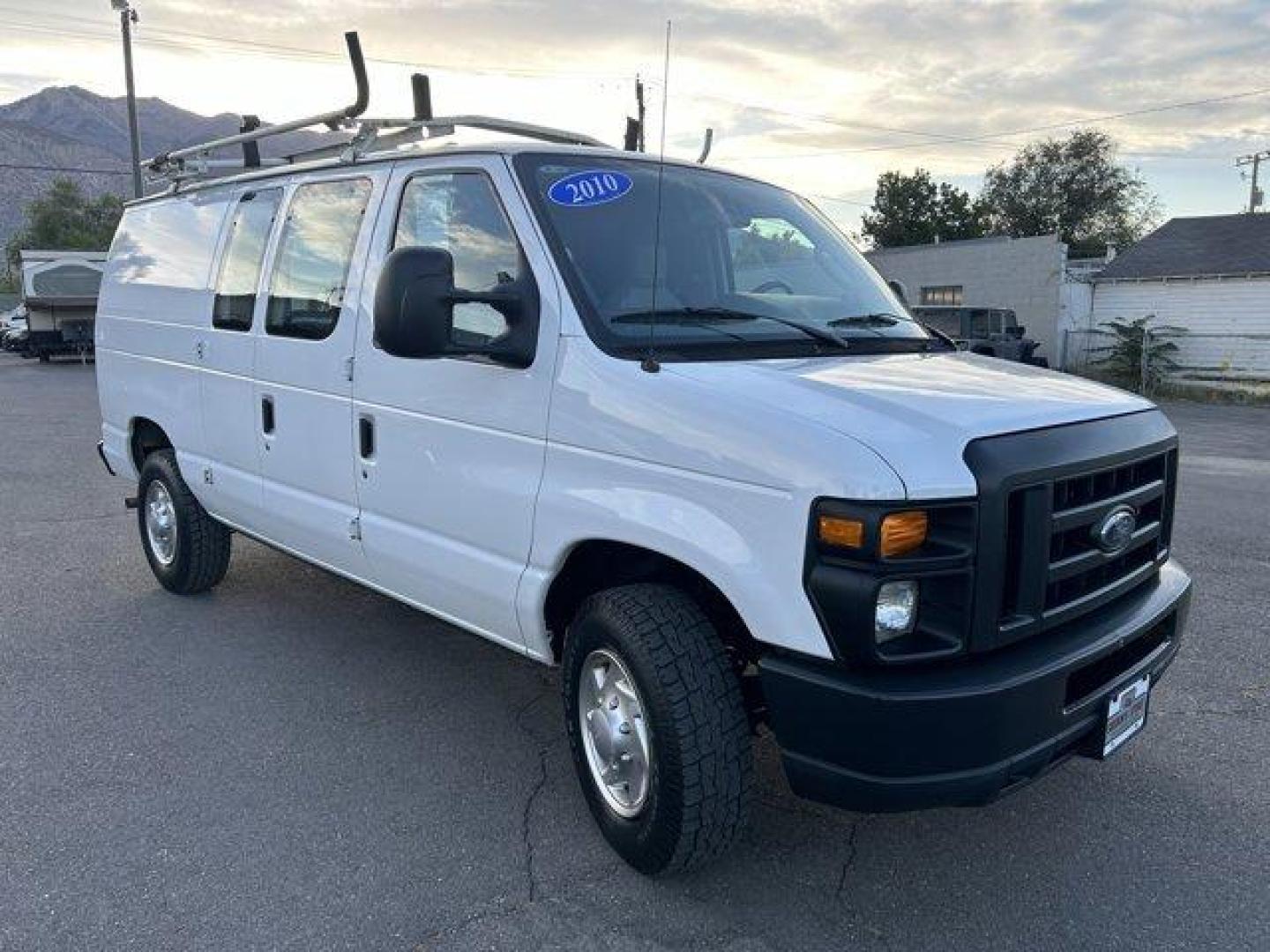 2010 Ford Econoline Cargo Van (1FTNE2EWXAD) with an 8 4.6L engine, Automatic transmission, located at 3240 Washington Blvd., Ogden, 84401, (801) 621-7177, 41.204967, -111.969994 - *2010 Ford Econoline Cargo Van E-250*This Cargo van is awesome! It has low milage (68,849) and drives great. It has a roof mounted ladder rack and inside its got utility shelves and bins for all of your gear!Equipped with a tow hitch and Tekonsha Voyager brake controllerSherm's Store is a family own - Photo#2