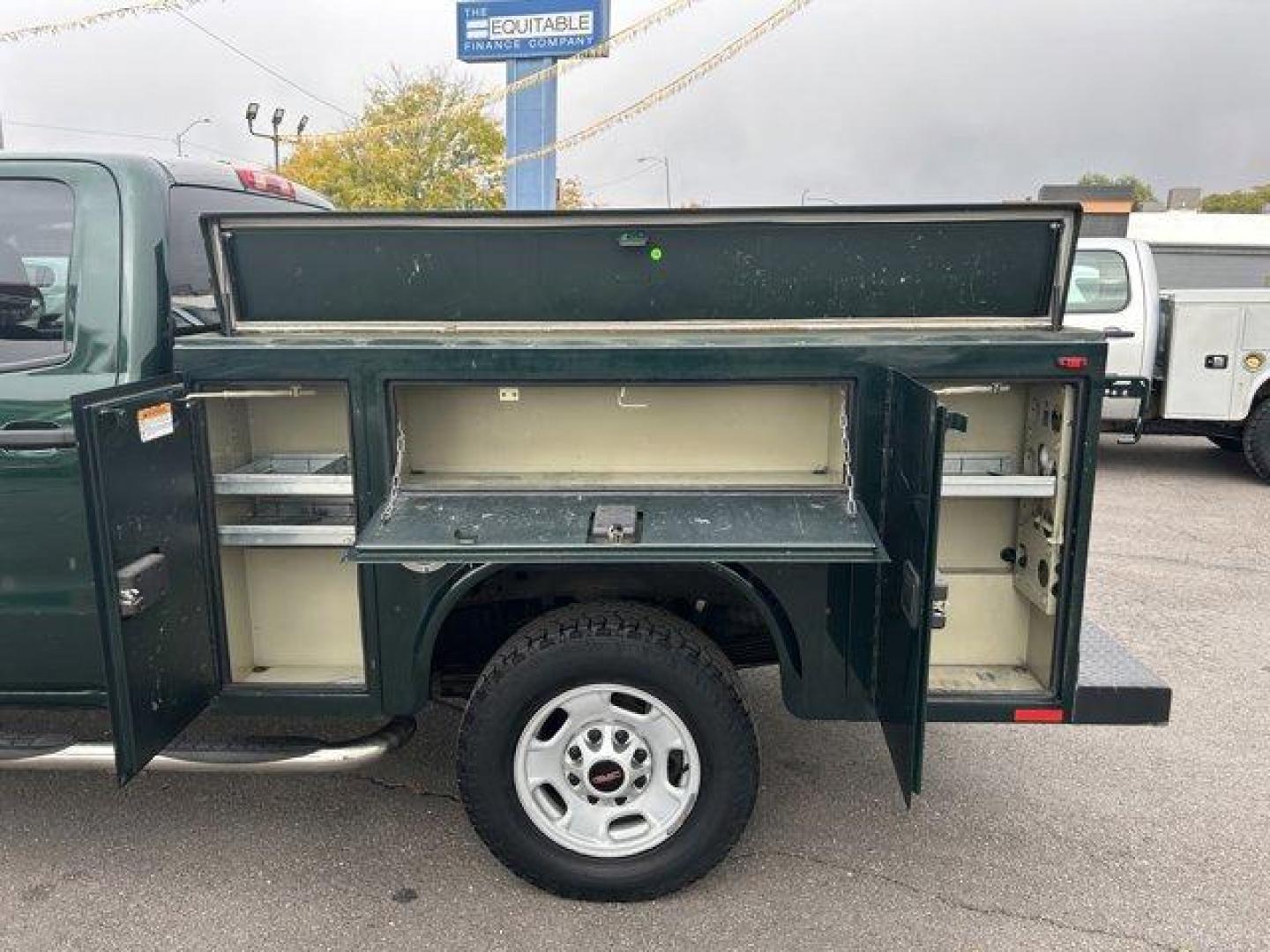 2015 Green /Jet Black/Dark Ash GMC Sierra 2500HD (1GT22XEG5FZ) with an 8 6.0L engine, Automatic transmission, located at 3240 Washington Blvd., Ogden, 84401, (801) 621-7177, 41.204967, -111.969994 - *2015 GMC Sierra 2500HD*Come check out this green machine!! This 2015 utility truck is loaded with features inside and out!! The Knapheide utility bed has a total of 8 compartments ready for all your gear! it also features a dual-locking system with locks on the compartments and a bar that will lock - Photo#9