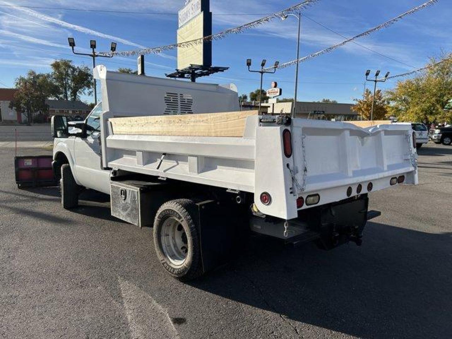 2015 White /gray Ford Super Duty F-350 DRW (1FDRF3H62FE) with an 8 6.2L engine, Automatic transmission, located at 3240 Washington Blvd., Ogden, 84401, (801) 621-7177, 41.204967, -111.969994 - *For Sale: 2015 Ford F-350 Super Duty XLT Ultimate Workhorse with Plow, Salter, and Dump Bed!*This 2015 Ford F-350 Super Duty XLT is the perfect combination of rugged performance, versatility, and top-tier features. Whether you're handling tough worksite demands, plowing through snow, or hauling he - Photo#11