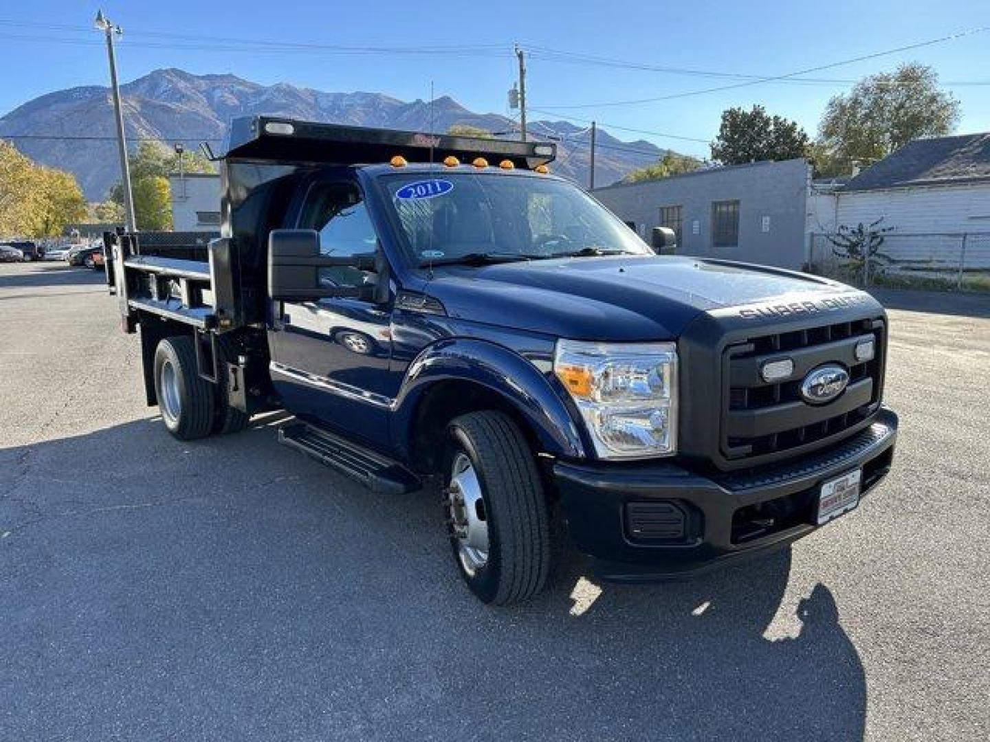 2011 Blue /gray Ford Super Duty F-350 DRW (1FDRF3C64BE) with an 8 6.2L engine, Automatic transmission, located at 3240 Washington Blvd., Ogden, 84401, (801) 621-7177, 41.204967, -111.969994 - *2011 Ford Super Duty F-350 DRW 2WD Regular Cab 137 XLT with Dump Bed*The 2011 Ford Super Duty F-350 DRW (Dual Rear Wheel) 2WD Regular Cab 137 XLT with a dump bed is the ultimate workhorse for those who need powerful performance and exceptional utility. Designed for heavy-duty hauling, towing, and u - Photo#2